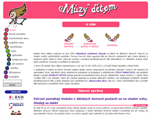 Tablet Screenshot of muzydetem.cz